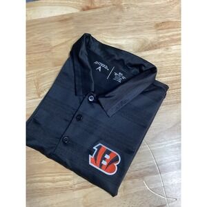 Mens‎ Antigua NFL Cincinnati Bengals Short Sleeve Golf Polo- Black- 2XL